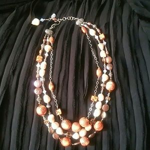 Trés Jolie Swarovski crystal, pearl, stone necklac